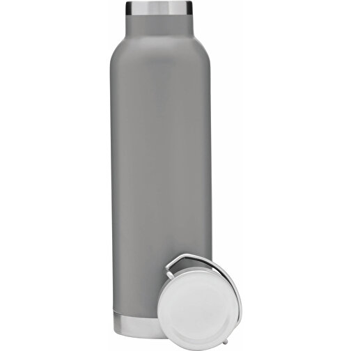 Vakuum-Isolierflasche MILITARY , grau, Edelstahl / Kunststoff / Silikon, 26,00cm (Höhe), Bild 5