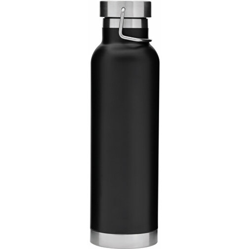 Vakuum-Isolierflasche MILITARY , schwarz, Edelstahl / Kunststoff / Silikon, 26,00cm (Höhe), Bild 3