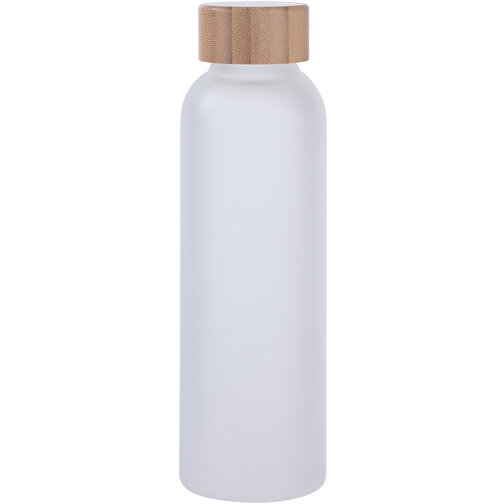 Glas-Flasche TAKE FROSTY , weiss, Borosilikatglas / Bambus / Silikon, 21,50cm (Höhe), Bild 1