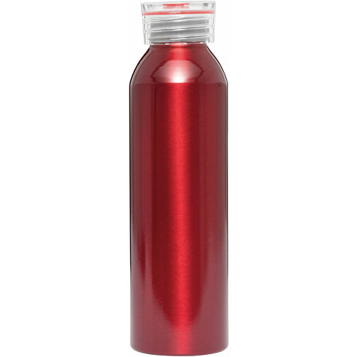 Aluminium Trinkflasche LOOPED , rot, Aluminium / Kunststoff / Silikon, 23,00cm (Höhe), Bild 2