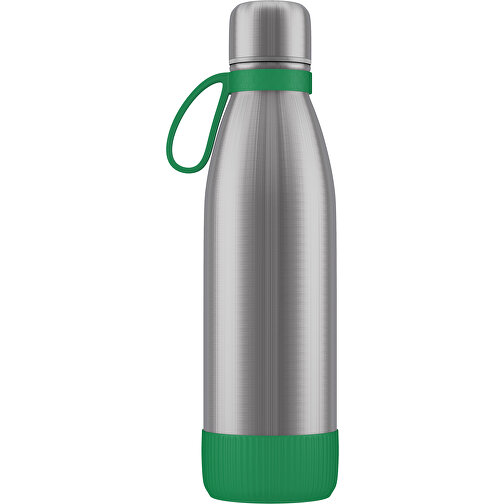 Thermoflasche RETUMBLER-NIZZA CORPORATE , Retumbler, silber / grün, Edelstahl, Kunststoff, 70,00cm x 26,50cm x 43,00cm (Länge x Höhe x Breite), Bild 1