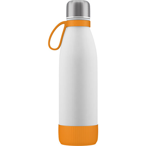 Thermoflasche RETUMBLER-NIZZA CORPORATE , Retumbler, weiß / orange, Edelstahl, Kunststoff, 70,00cm x 26,50cm x 43,00cm (Länge x Höhe x Breite), Bild 1