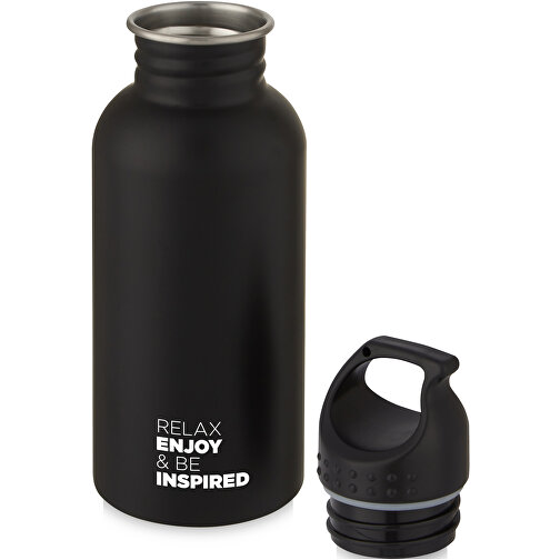 Luca 500 Ml Sportflasche , schwarz, Edelstahl, PP Kunststoff, Silikon Kunststoff, 21,20cm (Höhe), Bild 2