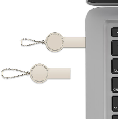 USB-Stick Orbit Metall 4GB Mit Verpackung , Promo Effects MB , silber matt MB , 4 GB , Metall MB , 3 - 10 MB/s MB , 5,45cm x 0,47cm x 2,40cm (Länge x Höhe x Breite), Bild 5
