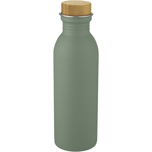 Kalix 650 Ml Sportflasche Aus Edelstahl , heather grün, Edelstahl, Bambusholz, Silikon Kunststoff, 23,20cm (Höhe), Bild 1
