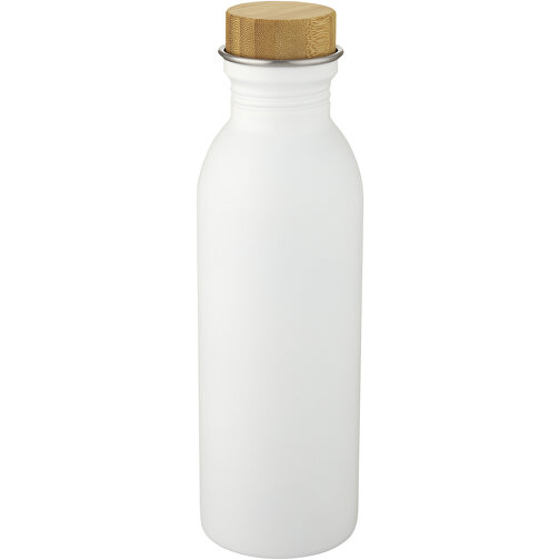 Kalix 650 Ml Sportflasche Aus Edelstahl , weiß, Edelstahl, Bambusholz, Silikon Kunststoff, 23,20cm (Höhe), Bild 1