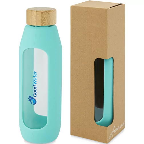 Bouteille Tidan de 600 ml en verre borosilicate avec grip en silicone, Image 3