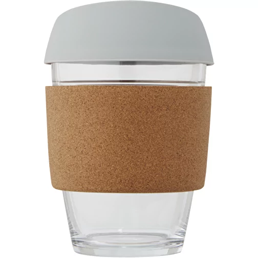 Gobelet Lidan de 360 ml en verre borosilicate avec grip en liège et couvercle en silicone, Image 6