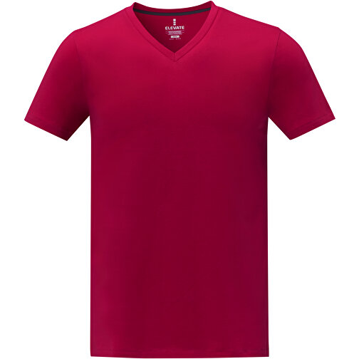 Somoto T-Shirt Mit V-Ausschnitt Für Herren , Green Concept, rot, Single jersey Strick 100% Baumwolle, 160 g/m2, XL, , Bild 3