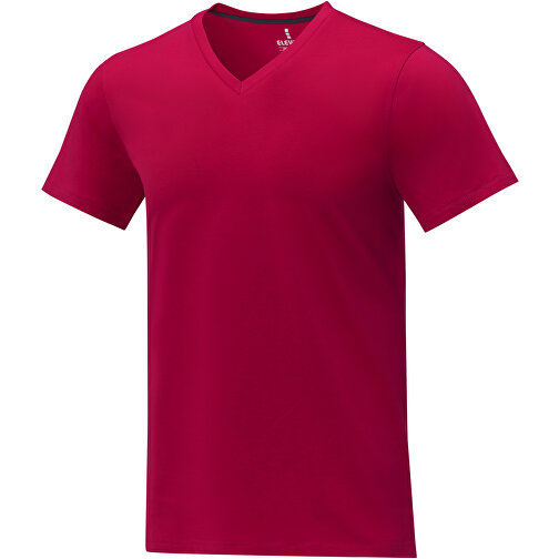 Somoto T-Shirt Mit V-Ausschnitt Für Herren , Green Concept, rot, Single jersey Strick 100% Baumwolle, 160 g/m2, M, , Bild 1
