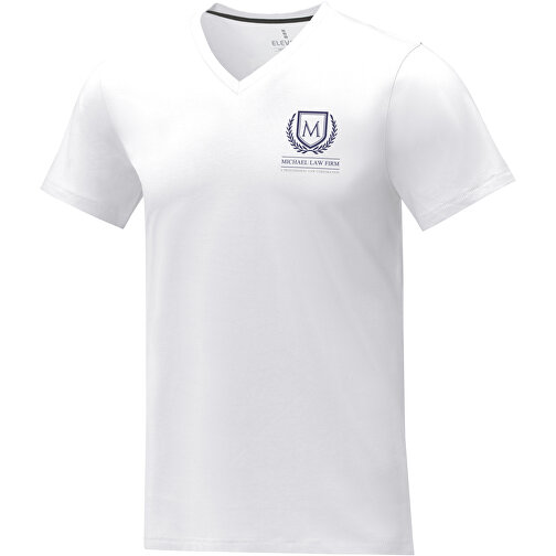 Somoto T-Shirt Mit V-Ausschnitt Für Herren , Green Concept, weiss, Single jersey Strick 100% Baumwolle, 160 g/m2, XXL, , Bild 2