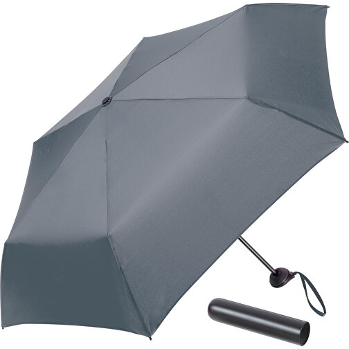 Mini-Taschenschirm FARE Tube® , Fare, grau-schwarz, 100% Polyester-Pongee, , Bild 1