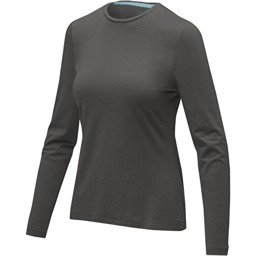 Ponoka Langarmshirt Für Damen , Green Concept, storm grey, Single jersey Strick 95% Bio Baumwolle, 5% Elastan, 200 g/m2, XXL, , Bild 1