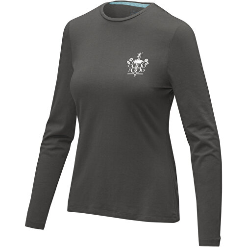 Ponoka Langarmshirt Für Damen , Green Concept, storm grey, Single jersey Strick 95% Bio Baumwolle, 5% Elastan, 200 g/m2, XXL, , Bild 2