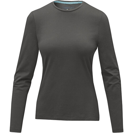 Ponoka Langarmshirt Für Damen , Green Concept, storm grey, Single jersey Strick 95% Bio Baumwolle, 5% Elastan, 200 g/m2, XXL, , Bild 3