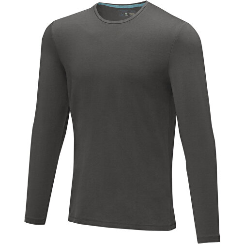 Ponoka Langarmshirt Für Herren , Green Concept, storm grey, Single jersey Strick 95% Bio Baumwolle, 5% Elastan, 200 g/m2, L, , Bild 1