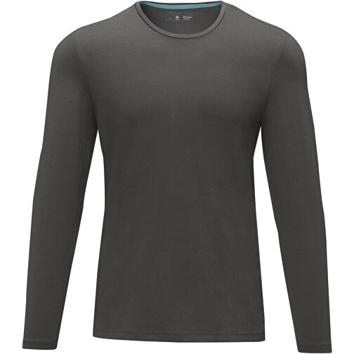 Ponoka Langarmshirt Für Herren , Green Concept, storm grey, Single jersey Strick 95% Bio Baumwolle, 5% Elastan, 200 g/m2, S, , Bild 3