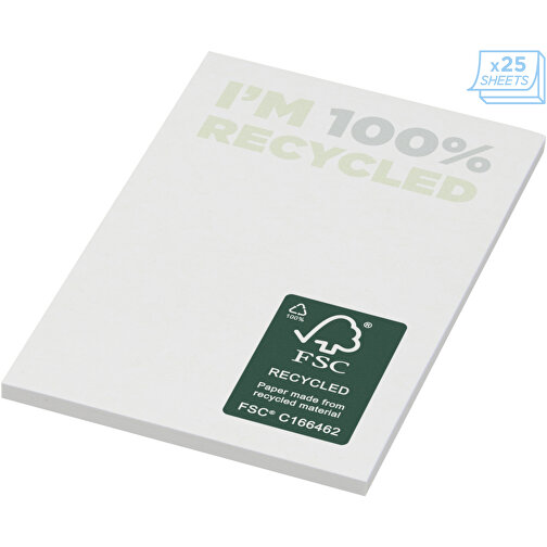 Bloc de notas adhesivas de papel reciclado de 50 x 75 mm 'Sticky-Mate®', Imagen 3