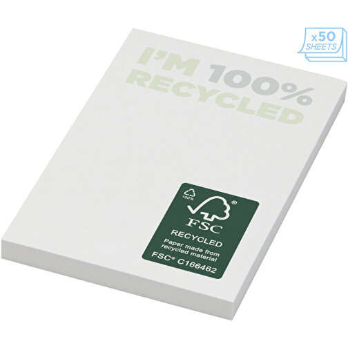 Karteczki samoprzylepne z recyklingu o wymiarach 50 x 75 mm Sticky-Mate®, Obraz 4