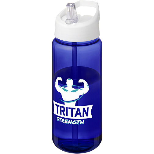 H2O Active® Octave Tritan™ 600 Ml Sportflasche Mit Ausgussdeckel , Green Concept, blau / weiß, Eastman Tritan™, 19,20cm (Höhe), Bild 2