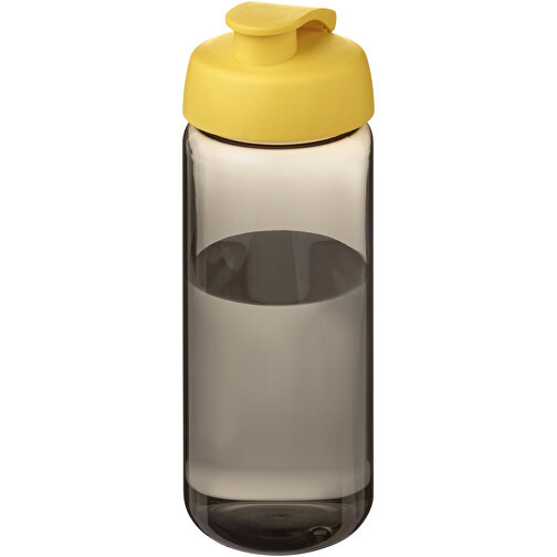 H2O Active® Octave Tritan™ 600-ml-Sportflasche Mit Klappdeckel , Green Concept, kohle / gelb, Eastman Tritan™, 19,40cm (Höhe), Bild 1