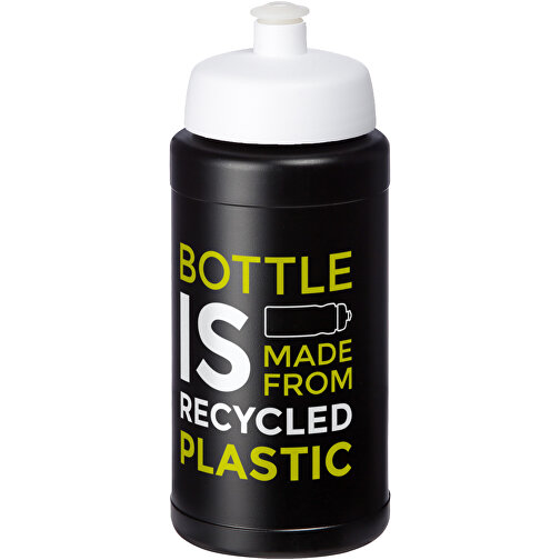 Baseline Recycelte Sportflasche, 500 Ml , Green Concept, weiß, Recycelter HDPE Kunststoff, 18,50cm (Höhe), Bild 2