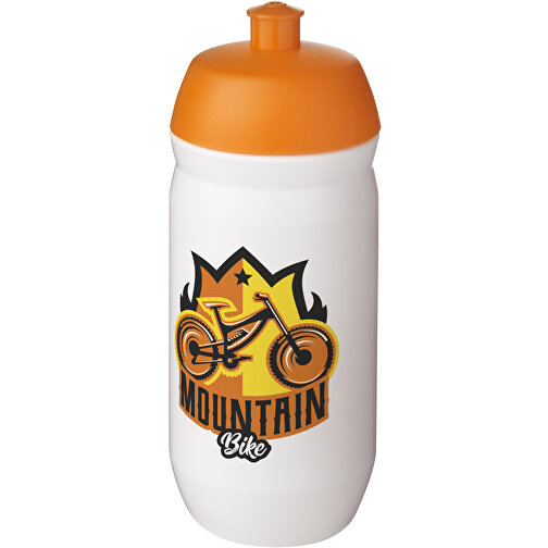 HydroFlex™ 500 Ml Squeezy Sportflasche , orange / weiß, MDPE Kunststoff, PP Kunststoff, 18,30cm (Höhe), Bild 2