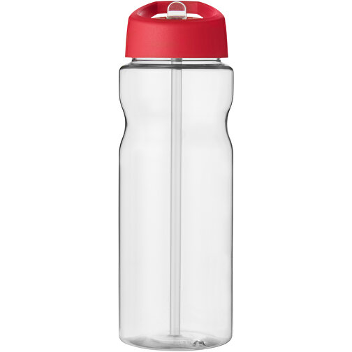 H2O Active® Base Tritan™ 650 Ml Sportflasche Mit Ausgussdeckel , Green Concept, transparent klar / rot, Eastman Tritan™, 21,80cm (Höhe), Bild 3