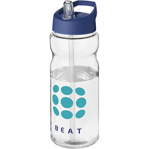 H2O Active® Base Tritan™ 650 Ml Sportflasche Mit Ausgussdeckel , Green Concept, transparent klar / blau, Eastman Tritan™, 21,80cm (Höhe), Bild 2