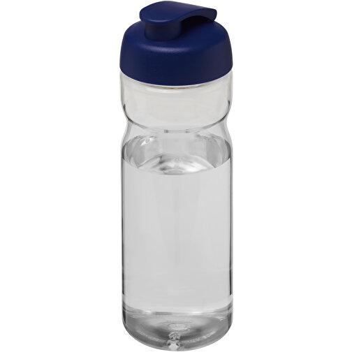 H2O Active® Base Tritan™ 650 Ml Sportflasche Mit Klappdeckel , Green Concept, transparent klar / blau, Eastman Tritan™, 22,10cm (Höhe), Bild 1