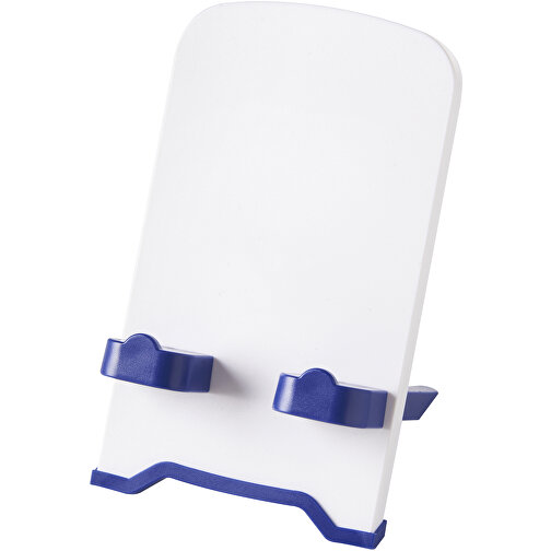 The Dok Smartphone Halter , blau / weiß, GPPS Kunststoff, HDPE Kunststoff, 9,80cm x 17,00cm x 10,30cm (Länge x Höhe x Breite), Bild 1