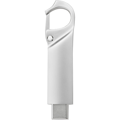 Typ C USB Stick 3.0 Mit Karabiner , silber MB , 32 GB , Zink Legierung MB , 5,70cm x 0,80cm x 1,40cm (Länge x Höhe x Breite), Bild 5
