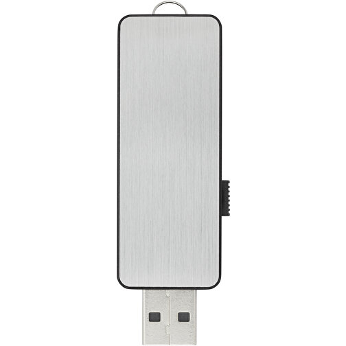 Light Up USB Stick Mit Weissem Licht , schwarz / silber / weiss MB , 32 GB , ABS Kunststoff MB , 6,00cm x 1,30cm x 2,00cm (Länge x Höhe x Breite), Bild 3