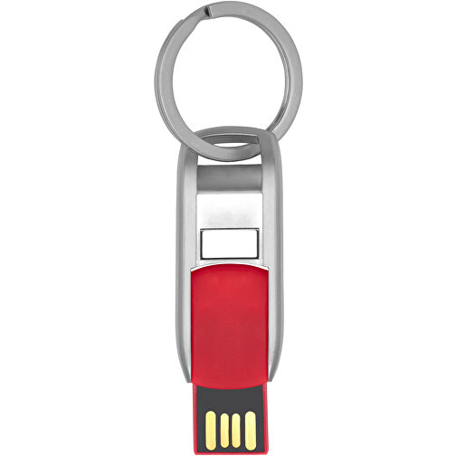 Flip USB Stick , rot MB , 2 GB , Zink Legierung, Kunststoff MB , 4,60cm x 0,60cm x 1,90cm (Länge x Höhe x Breite), Bild 4