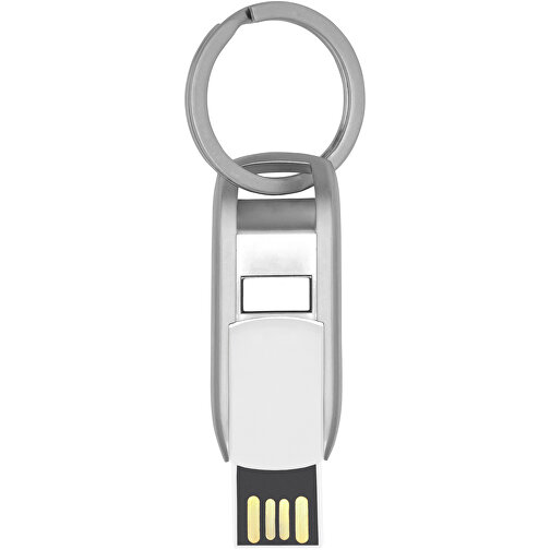 Flip USB Stick , weiss MB , 16 GB , Zink Legierung, Kunststoff MB , 4,60cm x 0,60cm x 1,90cm (Länge x Höhe x Breite), Bild 4