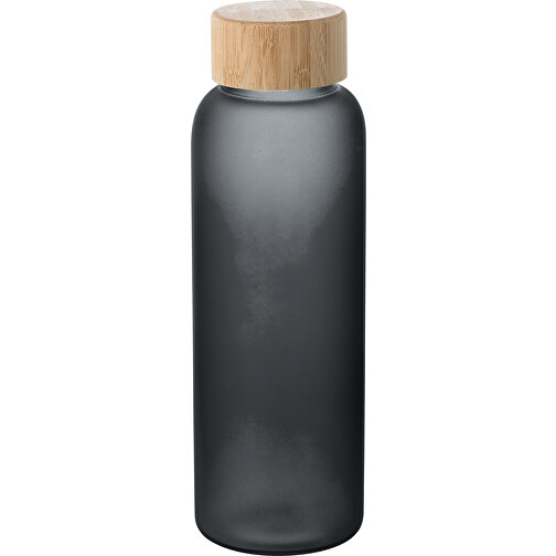 LILLARD. Flasche Aus Borosilikatglas Mattiert 500 Ml , schwarz, Borosilikatglas. Bambus, , Bild 1