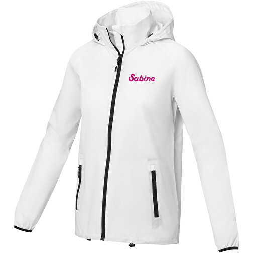 Dinlas Leichte Jacke Für Damen , weiss, 280T ripstop  100% Nylon, 72 g/m2, Lining, 210T taffeta 100% Polyester, 60 g/m2, L, , Bild 2