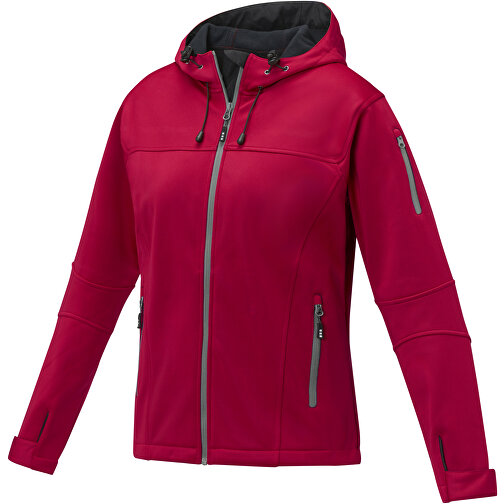 Match Softshelljacke Für Damen , rot, Single jersey Strick 90% Polyester, 10% Elastan, 360 g/m2, Bonding, Microfleece 100% Polyester, S, , Bild 1