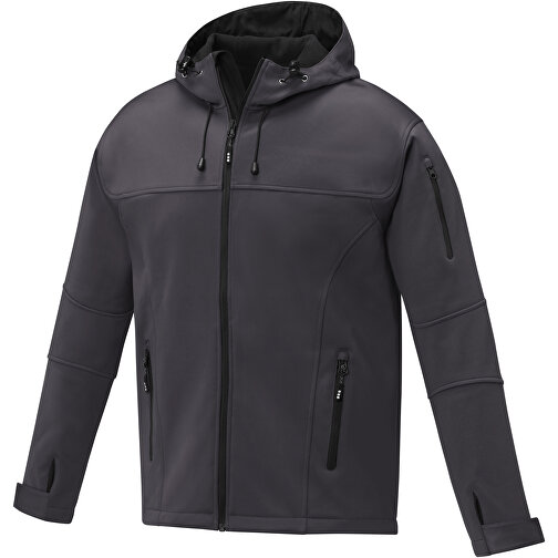 Match Softshelljacke Für Herren , storm grey, Single jersey Strick 90% Polyester, 10% Elastan, 360 g/m2, Bonding, Microfleece 100% Polyester, XL, , Bild 1