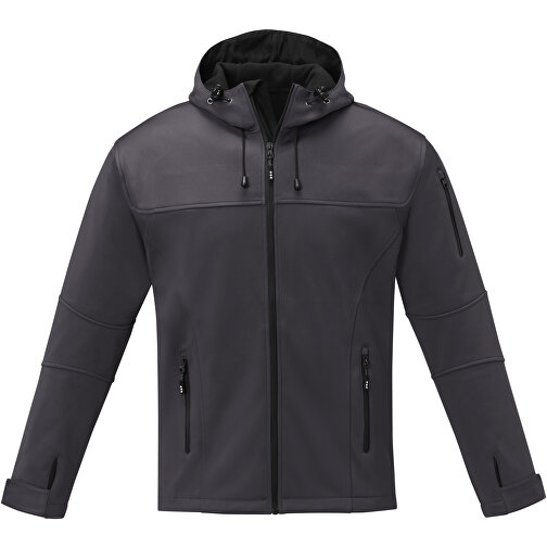 Match Softshelljacke Für Herren , storm grey, Single jersey Strick 90% Polyester, 10% Elastan, 360 g/m2, Bonding, Microfleece 100% Polyester, L, , Bild 3