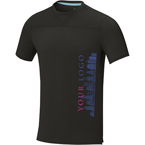 Borax Cool Fit T-Shirt Aus Recyceltem  GRS Material Für Herren , schwarz, Mesh mit Cool Fit Finish 90% GRS zertifiziertes recyceltes Polyester, 10% Elastan, 160 g/m2, XS, , Bild 2