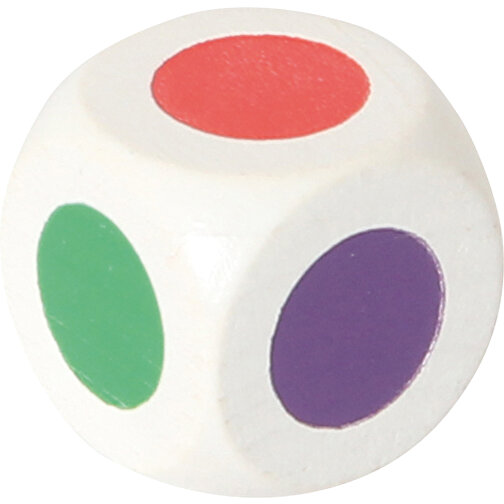 Farbwürfel 20 Mm, Weiss, 6 Farben , , 2,00cm x 2,00cm x 2,00cm (Länge x Höhe x Breite), Bild 1