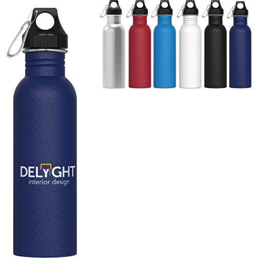 Wasserflasche Lennox 750ml , dunkelblau, Edelstahl & PP, 24,40cm (Höhe), Bild 2