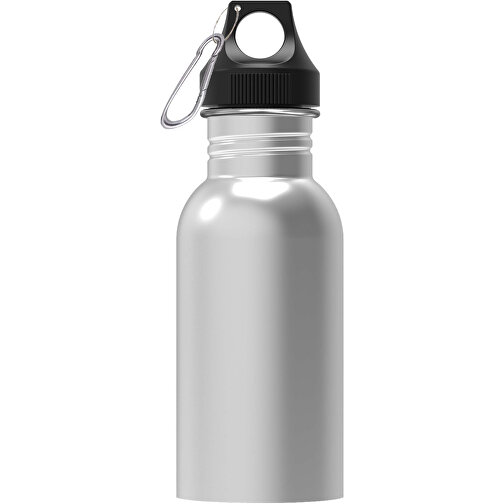 Wasserflasche Lennox 500ml , silber, Edelstahl & PP, 17,40cm (Höhe), Bild 1