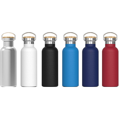 Isolierflasche Ashton 500ml , dunkelrot, Stainless steel, bamboo & PP, 21,80cm (Höhe), Bild 3