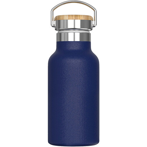 Isolierflasche Ashton 350ml , dunkelblau, Stainless steel, bamboo & PP, 16,50cm (Höhe), Bild 1