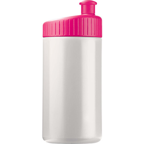 Sportflasche Design 500ml , weiß / rosé, LDPE & PP, 17,80cm (Höhe), Bild 1