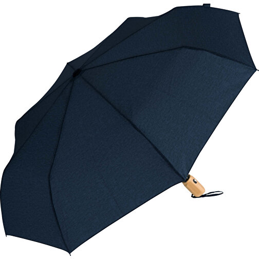 21” Faltbarer Regenschirm Aus R-PET -Material Mit Automatiköffnung , dunkelblau, R-PET, 30,00cm x 6,00cm x 6,00cm (Länge x Höhe x Breite), Bild 1