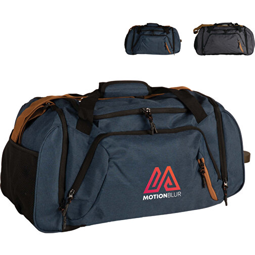Outdoor Reisetasche XL Aus R-PET-Material , dunkelblau, R-PET, 57,00cm x 32,00cm x 30,00cm (Länge x Höhe x Breite), Bild 2