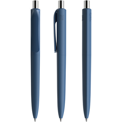 Prodir DS8 PBB True Biotic Push Kugelschreiber , Prodir, Blue sea-Silber poliert, Bio-Polymere PHA/Metall, 14,10cm x 1,50cm (Länge x Breite), Bild 3